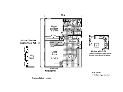 Reserve Classique 28361AM | 1 bedroom, 1 bathroom, 984 sqft home. Built by Cavco - Emlenton in Emlenton, PA.