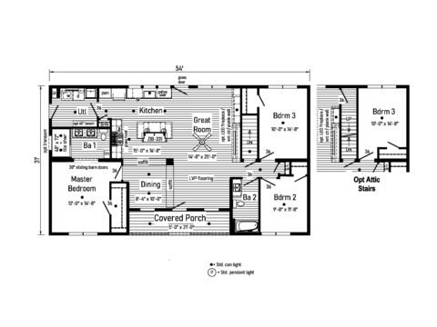 Grand 32543BM | 3 bedroom, 2 bathroom, 1674 sqft home. Built by Cavco - Manorwood in Emlenton, PA