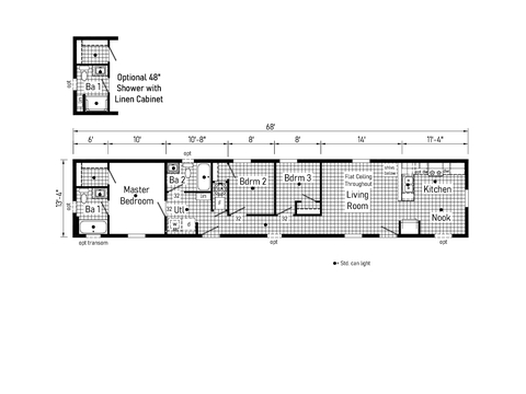 Edge 14683A | 3 bedroom, 2 bathroom, 907 sqft home | Built by Cavco - Dorchester in Dorchester, WI.
