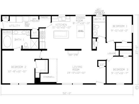 The Franklin Modular 28523CM | 3 bedroom, 2 bathroom, 1430 sqft home | Built by Cavco - Montevideo in Montevideo, MN.
