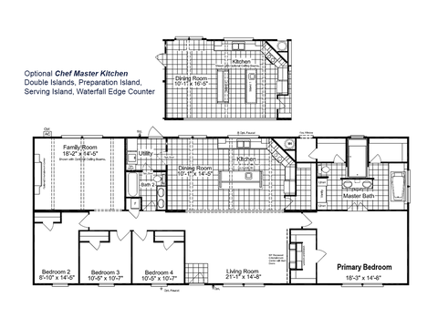 Magnum 30764M | 4 bedroom, 2 bathroom, 2280 sqft home | Built by Cavco - Fort Worth in Fort Worth, TX.