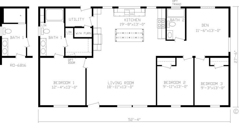 The Weston 28523A | 3 bedroom, 2 bathroom, 1439 sqft home | Built by Cavco - Montevideo in Montevideo, MN.