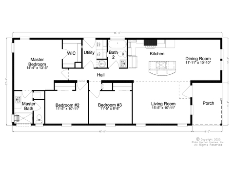 Blane 24563A | 3 bedroom, 2 bathroom,1260 sqft home. Built by Cavco - Plant City in Plant City, FL.