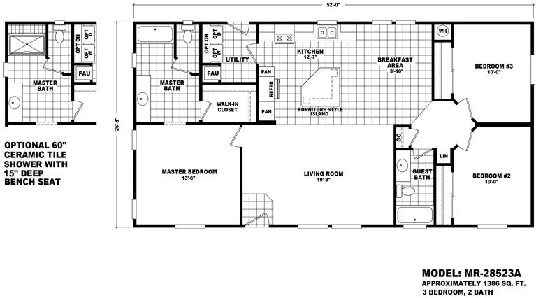 Mountain Ridge 28523A Manufactured Home from Durango Homes, a Cavco Company