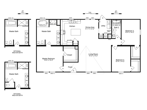 The Gulf 32583A | 3 bedroom, 2 bathroom, 1720 sqft home | Built by Cavco - Moultrie in Moultrie, GA.