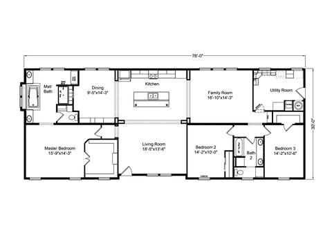 Bay Harbor 30 | 3 bedroom, 2 bathroom, 2262 sqft home | Built by Cavco - Millersburg in Millersburg, OR.