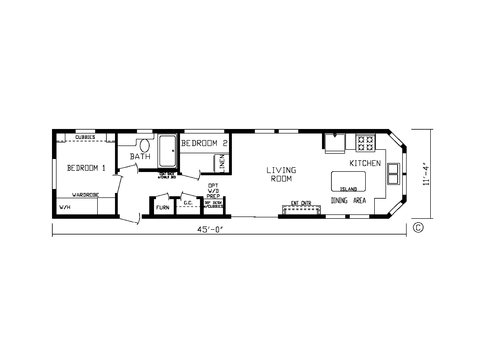 148044ES Park Model | 2 bedroom, 1 bathroom, 505 sqft home. Built by Cavco - Nappanee in Nappanee, IN.