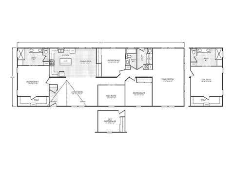 Solaris 28764B | 4 bedroom, 3 bathroom, 2077 sqft home | Built by Cavco - Goodyear in Goodyear, AZ.