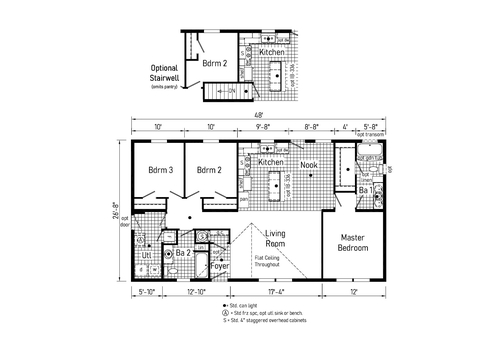 Daytona 28483B | 3 bedroom, 2 bathroom, 1280 sqft home. Built by Cavco - Clarion in Shippenville, PA.