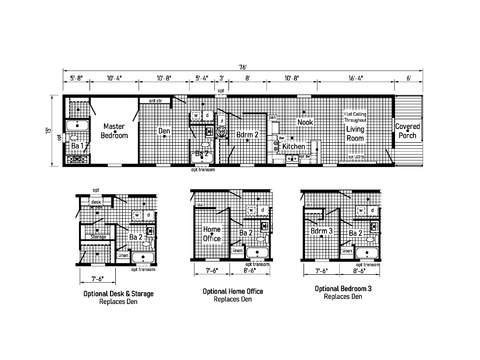Io 16762A | 2 bedroom, 2 bathroom, 1140 sqft home. Built by Cavco - Clarion in Shippenville, PA.