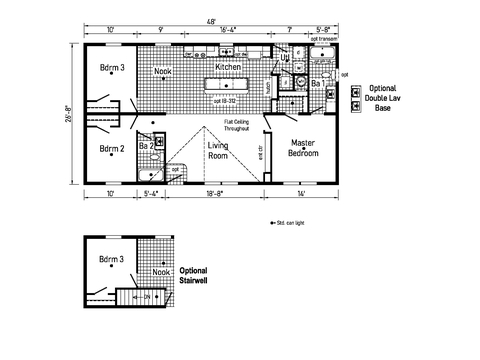 Vega 28483A | 3 bedroom, 2 bathroom, 1280 sqft home. Built by Cavco - Clarion in Shippenville, PA.