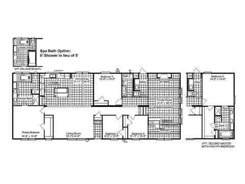 Carrington 30764C | 4 bedroom, 2 bathroom, 2280 sqft home | Built by Cavco - Fort Worth in Fort Worth, TX.
