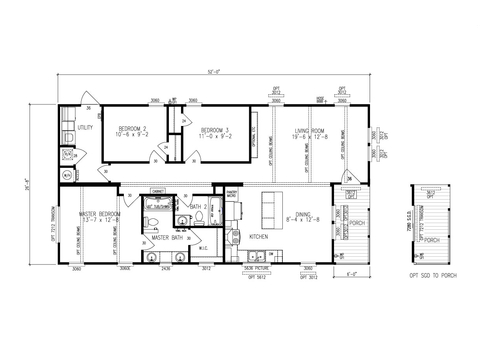 Bermuda 28523A | 3 bedroom, 2 bathroom, 1387 sqft home | Built by Cavco - Moultrie in Moultrie, GA.
