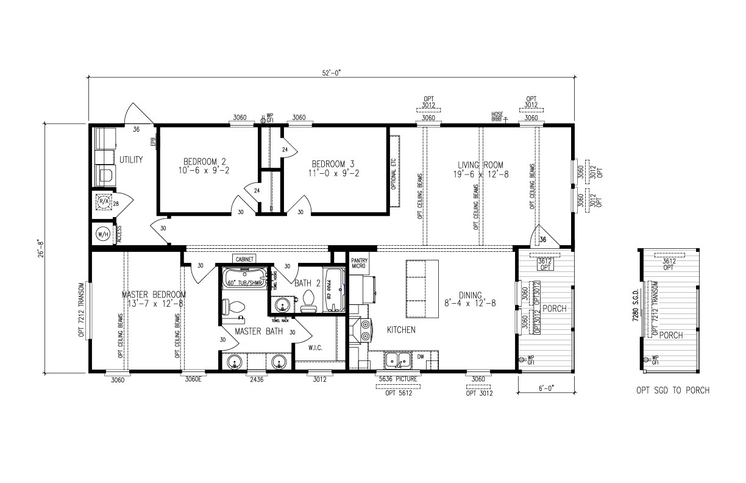 Bermuda 28523A | 3 bedroom, 2 bathroom, 1387 sqft home | Built by Cavco - Moultrie in Moultrie, GA.