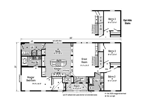 Ultra 32643BM | 3 bedroom, 2 bathroom, 1984 sqft home. Built by Cavco - Emlenton in Emlenton, PA