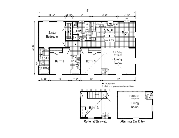 ZR1 28483C | 3 bedroom, 2 bathroom, 1280 sqft home. Built by Cavco - Clarion in Shippenville, PA.