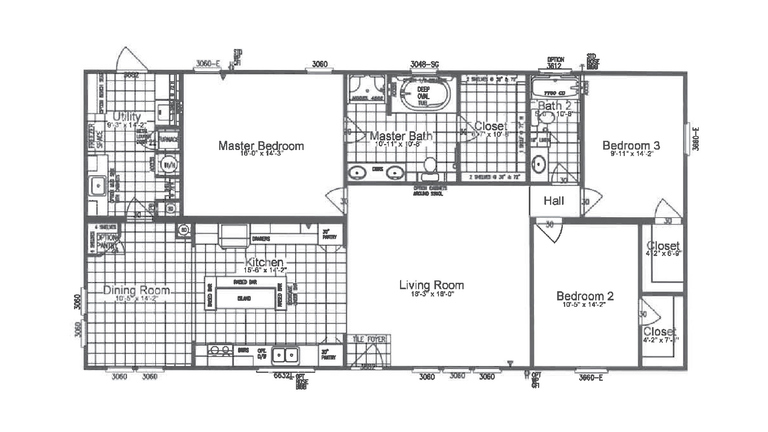 Milligan 32603F | 3 bedroom, 2 bathroom, 1780 sqft home | Built by Cavco - Moultrie in Moultrie, GA.