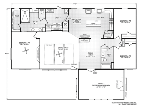 Vintage Farmhouse Flex | 3 Bedroom, 2 Bathroom, 2302 sqft home | Built by Cavco - Austin in Austin, TX.