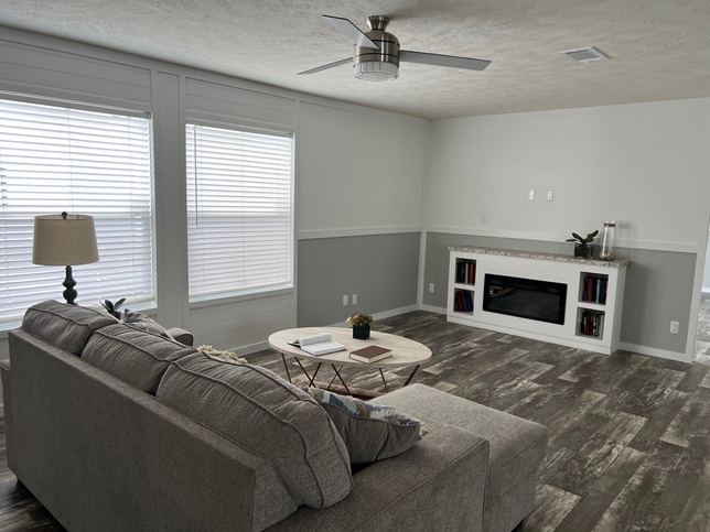 Large Open Concept living Area with Electric Fireplace Upgrade
(Can be ordered without)