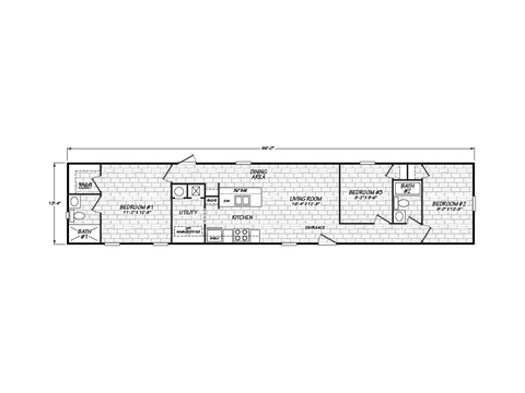 Nico 14663C | 3 bedroom, 2 bathroom, 902 sqft home. Built by Cavco - Presidio in Presidio, TX