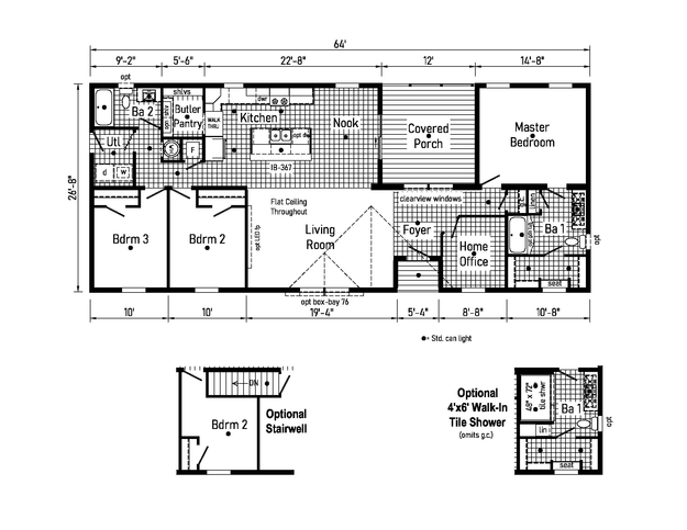 Regulus 28643D | 3 bedroom, 2 bathroom, 1707 sqft home. Built by Cavco - Clarion in Shippenville, PA.