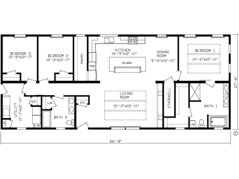 The Showcase Modular 28673AM| 3 bedroom, 2 bathroom, 1844 sqft home | Built by Cavco - Montevideo in Montevideo, MN.