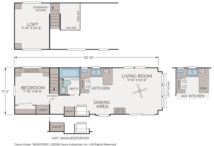 Seashore Cottages 11351C | 1 bedroom, 1 bathroom, 396 sqft home | Built by Cavco - Ocala in Ocala, FL.