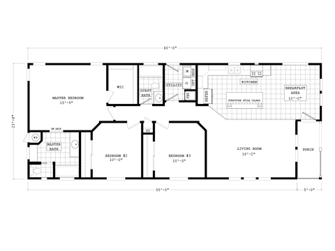 Westin Porch 24603A | 3 bedroom, 2 bathroom, 1411 sqft home | Built by Cavco - Phoenix in Phoenix, AZ.
