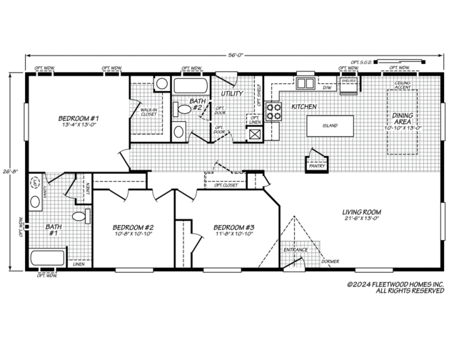 Waverly Crest Prestige 28563C Manufactured Home from Fleetwood Homes, a ...