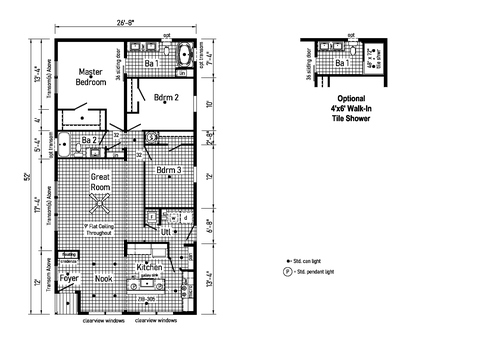 Sapphire 28523B | 3 bedroom, 2 bathroom, 1387 sqft home | Built by Cavco - Dorchester in Dorchester, WI.
