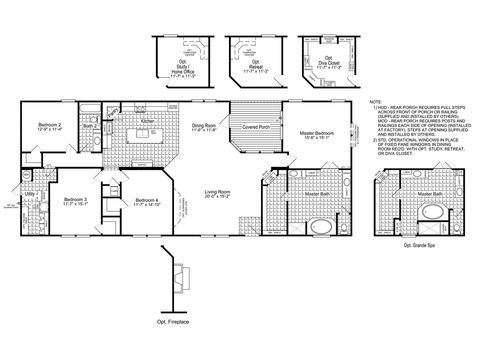 Big Bend | 4 Bedroom, 2 Bathroom, 2223 sqft home | Built by Cavco - Austin in Austin, TX. 