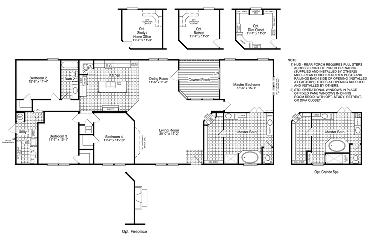 Big Bend | 4 Bedroom, 2 Bathroom, 2223 sqft home | Built by Cavco - Austin in Austin, TX.