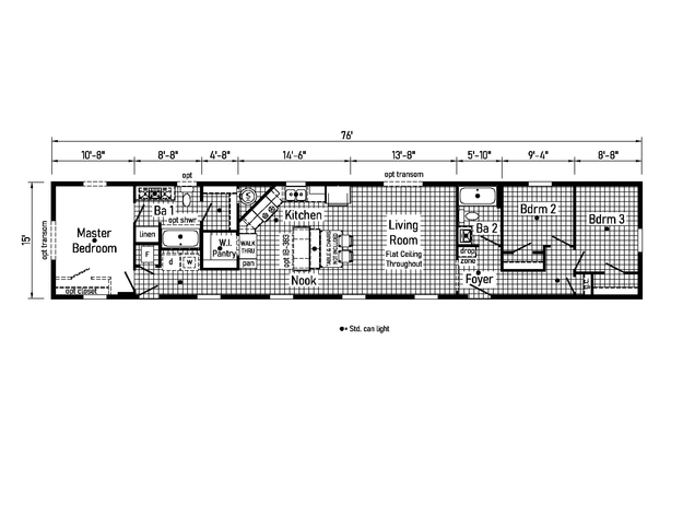 Eastland Concepts 16763L | 3 bedroom, 2 bathroom, 1140 sqft home. Built by Cavco - Shippenville in Shippenville, PA.