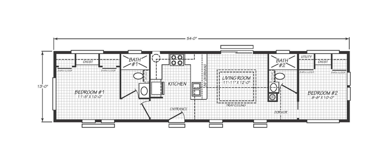 Falcon 13542M | 2 bedroom, 2 bathroom, 708 sqft home | Built by Cavco - Ocala in Ocala, FL.