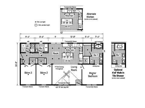 Sapphire Modular 28523A | 3 bedroom, 2 bathroom, 1387 sqft home | Built by Cavco - Dorchester in Dorchester, WI.