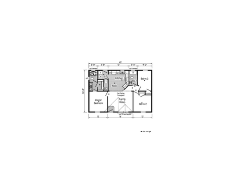 Westlake Ranch 28403A | 3 bedroom, 2 bathroom, 1067 sqft home | Built by Cavco - Dorchester in Dorchester, WI.