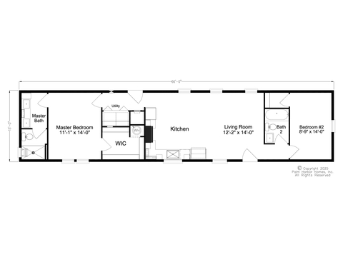 Annie 15662A | 2 bedroom, 2 bathroom, 990 sqft home. Built by Cavco - Plant City in Plant City, FL