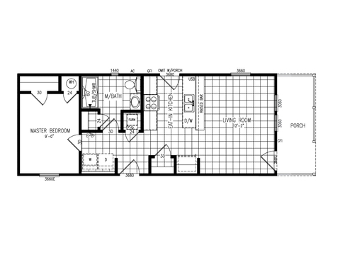 Launch 16461P | 1 bedroom, 1 bathroom, 640 sqft home. Built by Cavco - Lake Arlington in Fort Worth, TX.