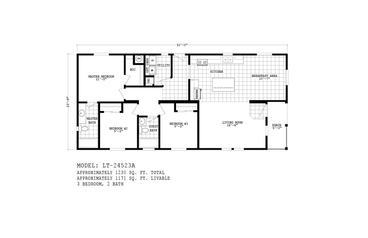Limited Series 24523A | 3 bedroom, 2 bathroom, 1230 sqft home | Built by Cavco - Phoenix in Phoenix, AZ.