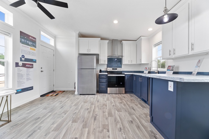 Single-wide, Nationally Available Duplex - The Blue Ridge | 3 bedroom, 2 bathroom, 1165 sqft home. Built by Fairmont Homes in Nappanee, Indiana. 
