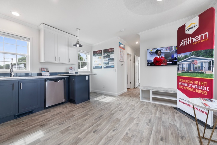 Single-wide, Nationally Available Duplex - The Blue Ridge | 3 bedroom, 2 bathroom, 1165 sqft home. Built by Fairmont Homes in Nappanee, Indiana. 