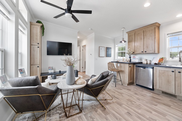 Single-wide, Nationally Available Duplex - The Blue Ridge | 3 bedroom, 2 bathroom, 1165 sqft home. Built by Fairmont Homes in Nappanee, Indiana. 