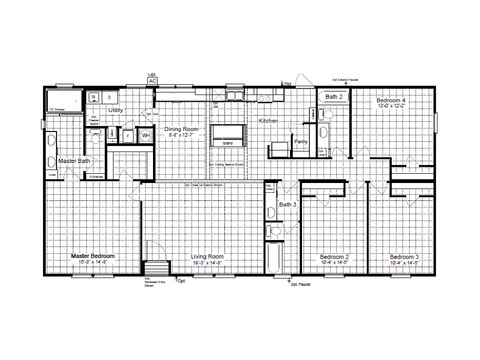 Heartland 30624H | 4 bedroom, 2 bathroom, 1860 sqft home | Built by Cavco - Fort Worth in Fort Worth, TX.