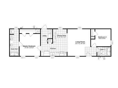 Taylor 16562A | 2 bedroom, 2 bathroom, 868 sqft home | Built by Cavco - Moultrie in Moultrie, GA.
