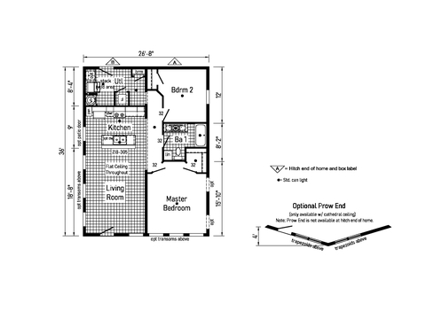 Retreat 28362C | 2 bedroom, 1 bathroom, 960 sqft home | Built by Cavco - Dorchester in Dorchester, WI.