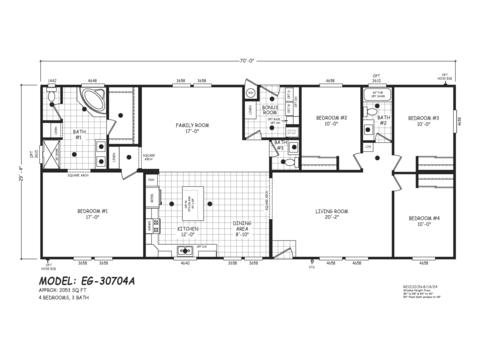 Edge 30704A | 4 Bedroom, 2.5 Bathroom, 2053 sqft home | Built by Cavco - Goodyear in Goodyear, AZ.