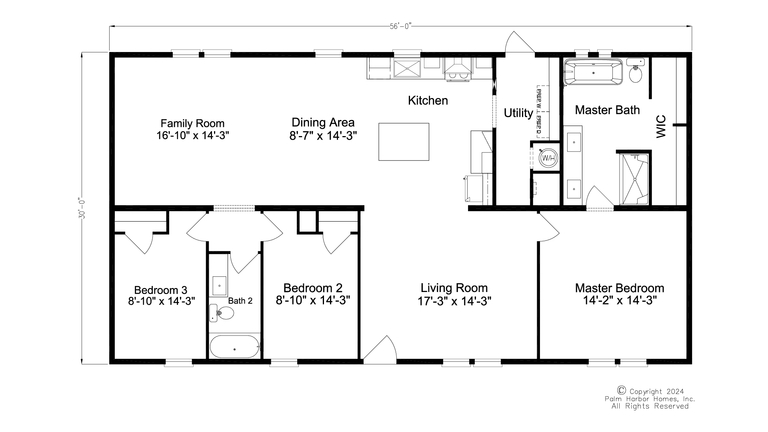 Cavco Select 30563A | 3 bedroom, 2 bathroom, 1680 sqft home | Built by Cavco - Plant City in Plant City, FL.