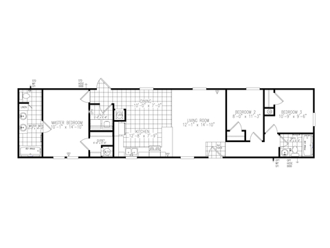 Borden 16663A | 3 bedroom, 2 bathroom, 1023 sqft home | Built by Cavco - Moultrie in Moultrie, GA.