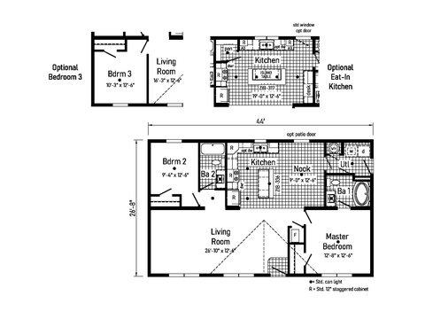 Essence 9 | 2 bedroom, 2 bathroom, 1173 sqft home | Built by Cavco - Goshen in Goshen, IN.