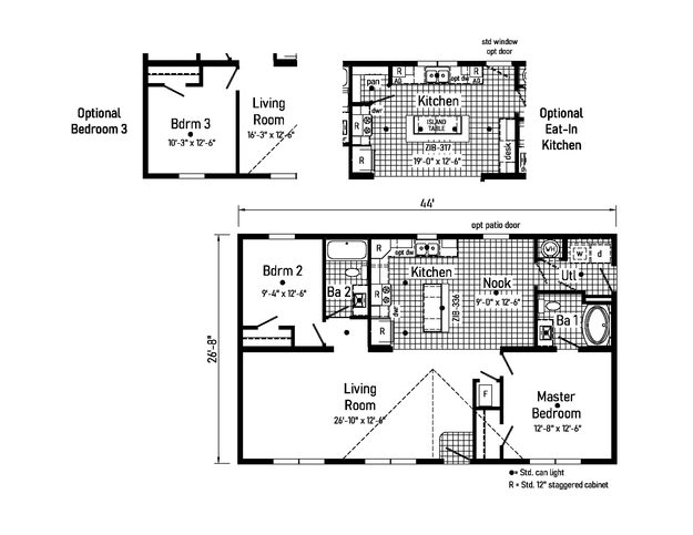 Essence 9 | 2 bedroom, 2 bathroom, 1173 sqft home | Built by Cavco - Goshen in Goshen, IN.